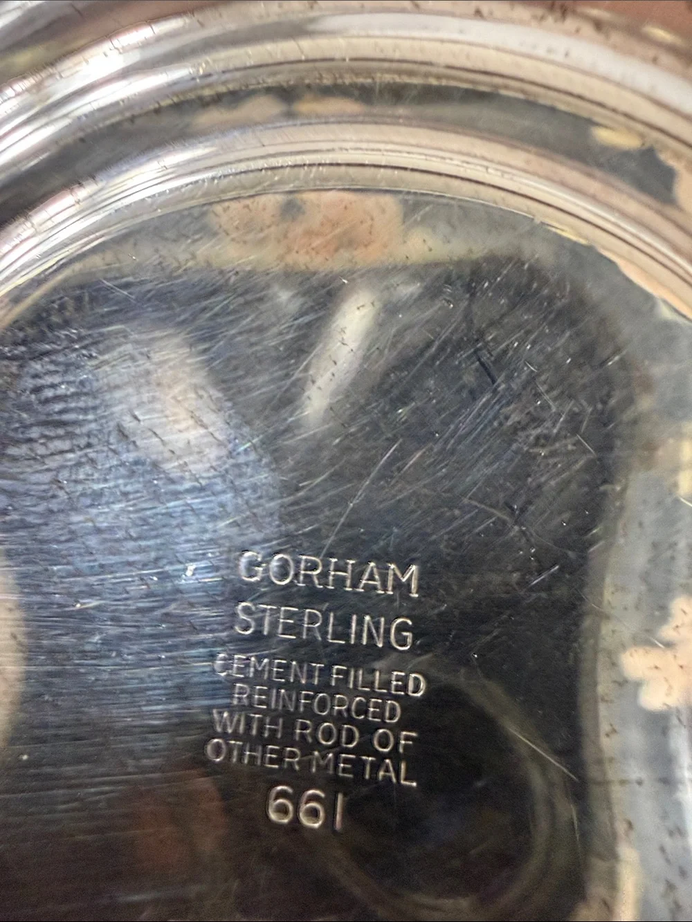 Vintage Mcm Gorham Sterling Silver #661 Weighted Candlestick Holders Set of 2